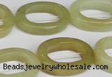 CFW169 15.5 inches 18*25mm oval flower jade gemstone beads