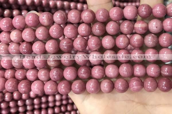 CFW51 15.5 inches 6mm round natural pink wooden jasper beads