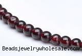 CGA05 15.5 inch 5mm round natural garnet gemstone bead Wholesale