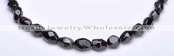 CGA06 10*13mm freeform natural garnet gemstone beads Wholesale