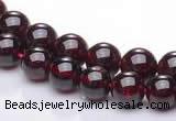 CGA07 multi sizes round natural garnet gemstone beads Wholesale