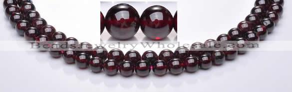 CGA07 multi sizes round natural garnet gemstone beads Wholesale