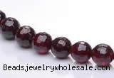 CGA08 multi sizes faceted round natural garnet gemstone beads Wh