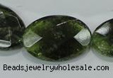 CGA112 15.5 inches 20*30mm faceted oval natural green garnet beads