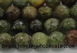 CGA148 15.5 inches 8mm faceted round natural green garnet beads