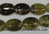 CGA223 15.5 inches 13*18mm oval natural green garnet beads