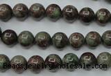 CGA302 15.5 inches 8mm round red green garnet gemstone beads