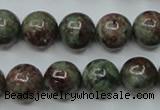 CGA306 15.5 inches 16mm round red green garnet gemstone beads