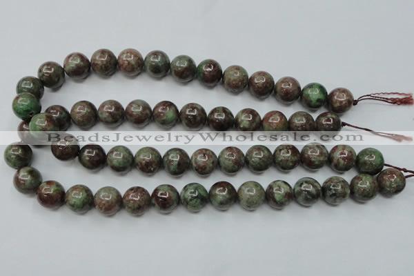 CGA306 15.5 inches 16mm round red green garnet gemstone beads