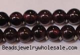 CGA351 14 inches 3mm round natural red garnet beads wholesale