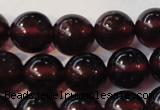 CGA358 15 inches 5mm round natural red garnet beads wholesale