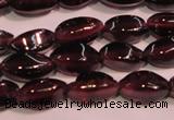 CGA376 15 inches 3*7mm twisted rice natural red garnet beads wholesale