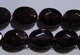 CGA414 15.5 inches 9*12mm faceted oval natural red garnet beads wholesale