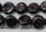 CGA467 15.5 inches 10mm coin natural red garnet beads wholesale