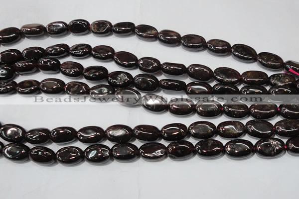 CGA470 15.5 inches 8*12mm oval natural red garnet beads