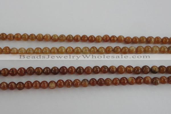 CGA501 15.5 inches 4mm round A grade yellow red garnet beads