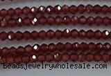 CGA515 15.5 inches 2*2.5mm faceted rondelle red garnet beads