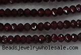 CGA517 15.5 inches 2*3mm faceted rondelle red garnet beads