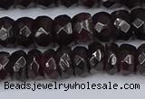 CGA678 15.5 inches 4*7mm faceted rondelle red garnet beads