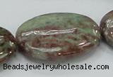 CGA68 15.5 inches 30*40mm oval red green garnet gemstone beads