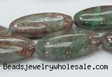 CGA69 15.5 inches 15*30mm horse eye red green garnet gemstone beads