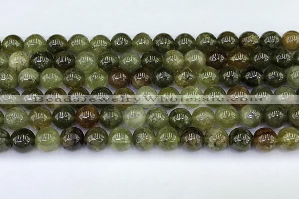 CGA712 15.5 inches 8mm round natural green garnet gemstone beads