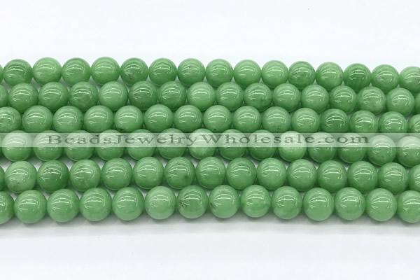 CGA931 15 inches 8mm round green angel skin beads