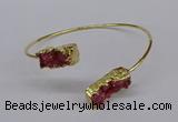 CGB1033 8*18mm - 10*20mm freeform druzy agate bangles