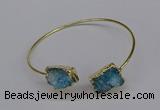 CGB1034 8*18mm - 10*20mm freeform druzy agate bangles