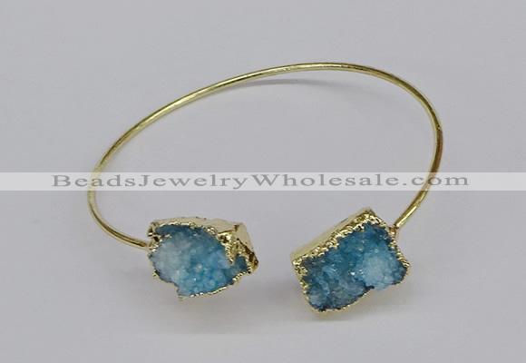 CGB1034 8*18mm - 10*20mm freeform druzy agate bangles