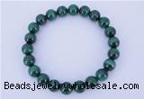 CGB215 2pcs 7.5 inches 4mm natural malachite gemstone bracelets