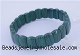 CGB224 7 inches 8*12mm rectangle natural malachite gemstone bracelets