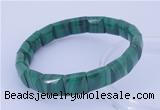 CGB226 7 inches 10*10mm square natural malachite gemstone bracelets