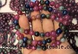 CGB2516 7.5 inches 7.5mm - 7.8mm round ruby sapphire beaded bracelets