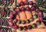 CGB2523 7.5 inches 12mm round ruby zoisite beaded bracelets