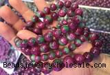 CGB2530 7.5 inches 12mm round ruby zoisite beaded bracelets