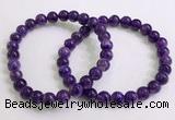 CGB2550 7.5 inches 6mm round charoite gemstone beaded bracelets