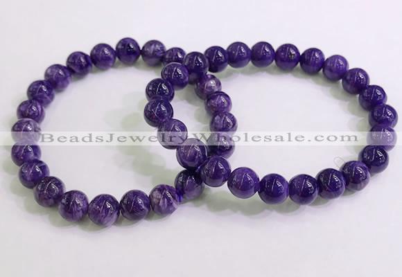 CGB2552 7.5 inches 8mm round charoite gemstone beaded bracelets