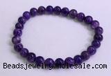 CGB2560 7.5 inches 7mm round charoite gemstone beaded bracelets