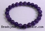 CGB2561 7.5 inches 8mm round charoite gemstone beaded bracelets