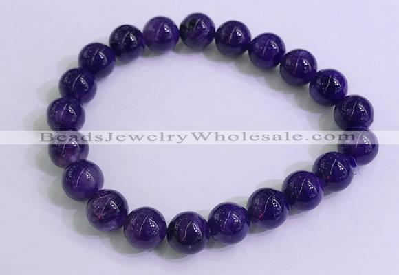 CGB2562 7.5 inches 9mm round charoite gemstone beaded bracelets