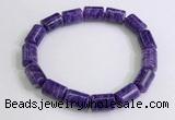 CGB2577 7.5 inches 8*12mm tube charoite gemstone bracelet