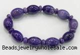 CGB2578 7.5 inches 13*17mm rice charoite gemstone bracelet