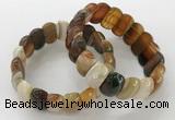 CGB3121 7.5 inches 10*20mm faceted oval agate bracelets