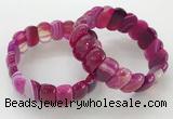 CGB3125 7.5 inches 10*20mm faceted oval agate bracelets