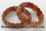 CGB3126 7.5 inches 10*20mm faceted oval agate bracelets