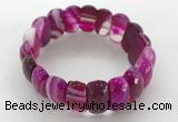 CGB3142 7.5 inches 11*23mm faceted oval agate bracelets