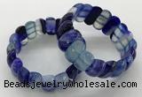 CGB3145 7.5 inches 11*23mm faceted oval agate bracelets