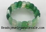 CGB3148 7.5 inches 11*23mm faceted oval agate bracelets