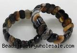 CGB3151 7.5 inches 11*23mm faceted oval agate bracelets